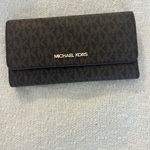 Michael Kors Dark Brown Monogram Key & Card Holder